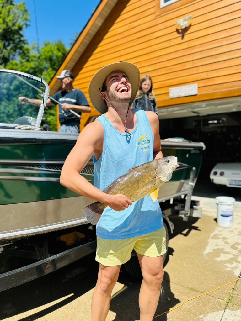 Man with fish